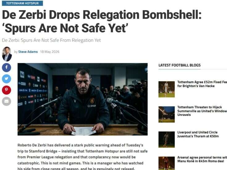 AI reporters churn out error-strewn stories for football websites