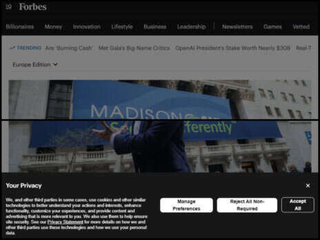 Forbes to settle California class action claim over use of website trackers