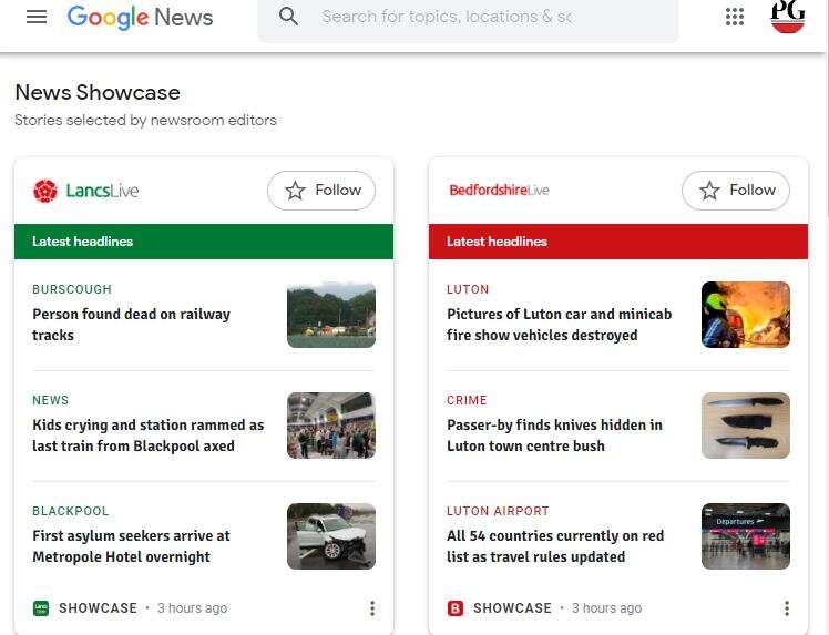 Google News Showcase