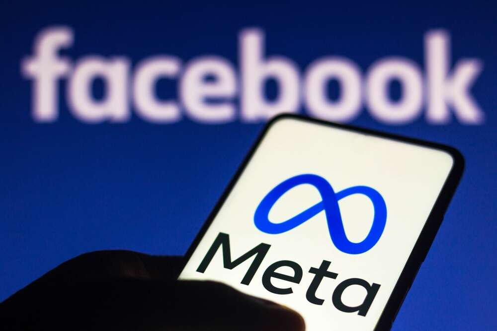 Meta and Facebook logos.