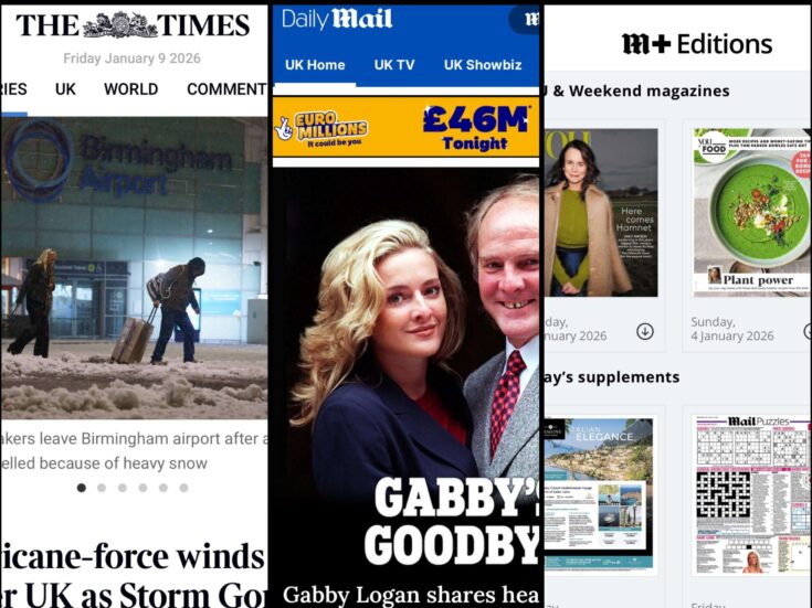 Most popular news apps in the UK: Times and Daily Mail lead on engagement