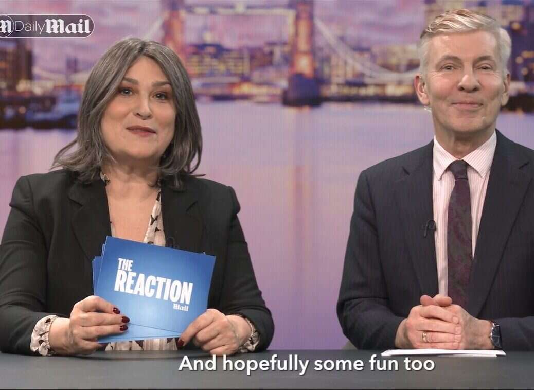 Andrew Pierce alongside fellow Daily Mail columnist Sarah Vine for a 2024 talk show