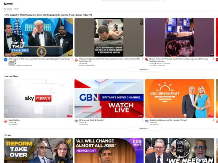 News booms on Youtube: BBC goes top as leading publishers grow 16%
