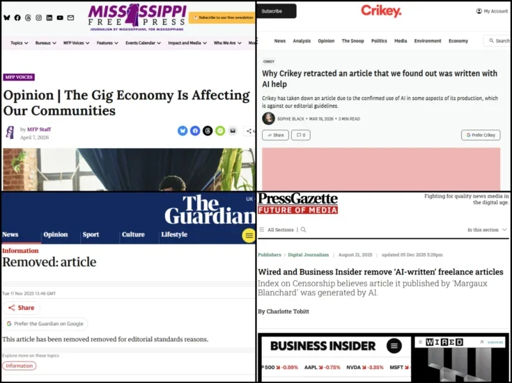 AI in journalism: Live tracker of scandals and mistakes