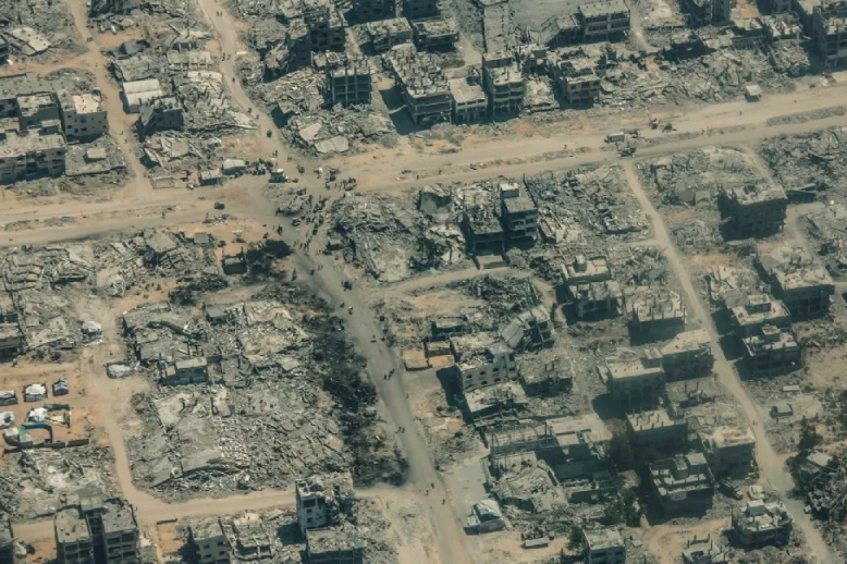 Gaza in ruins, photographed from the air