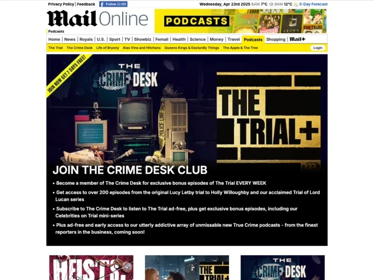 How Mail has gained thousands of subscribers for crime podcasts