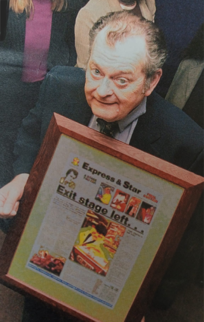 Bob Procter holding Express & Star leaving page