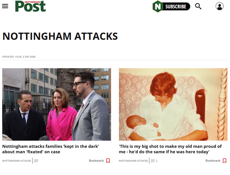 Homepage for all Nottingham Post coverage of the Nottingham attacks inquiry