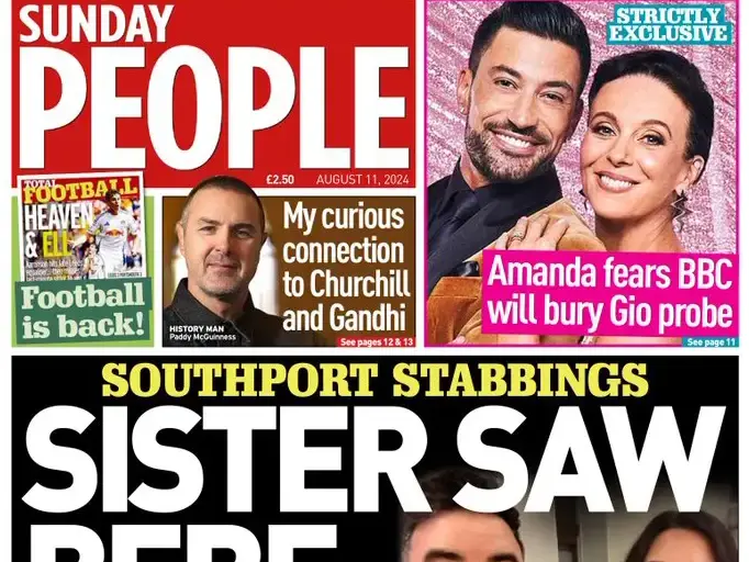 Sunday People front page on 11 August 2024