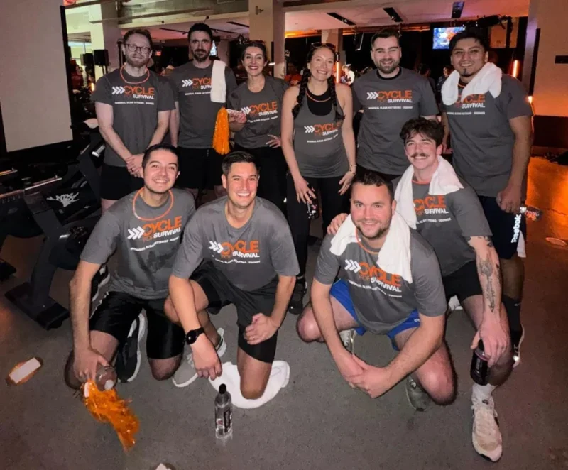 Sun team taking part in Cycle for Survival
